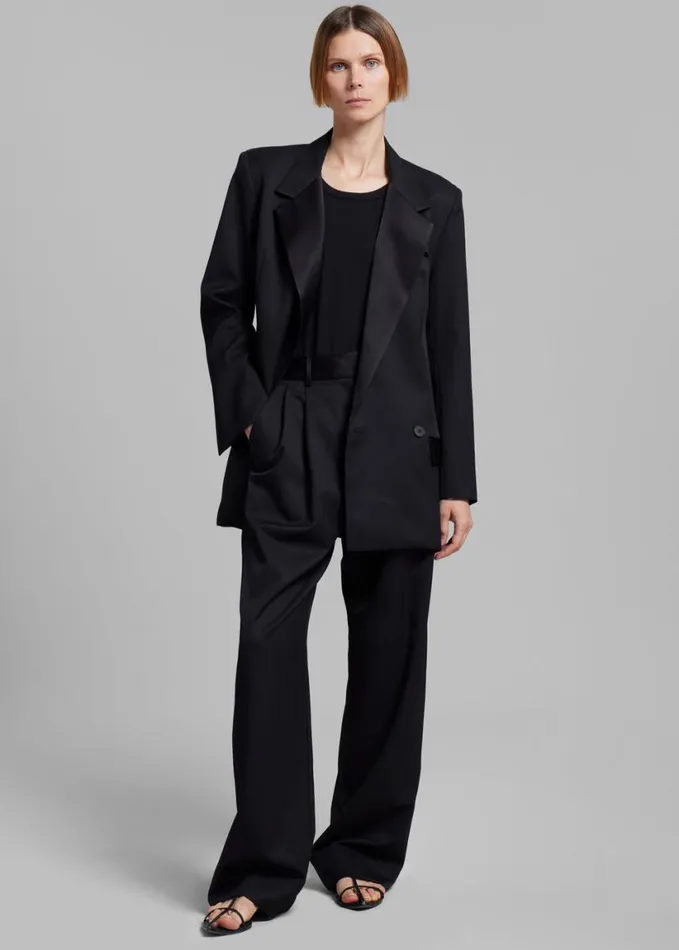 Clothing Women The Frankie Shop Esse Studios Tux Tailored Trousers 8211 Black