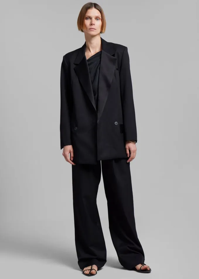Clothing Women The Frankie Shop Esse Studios Tux Tailored Trousers 8211 Black