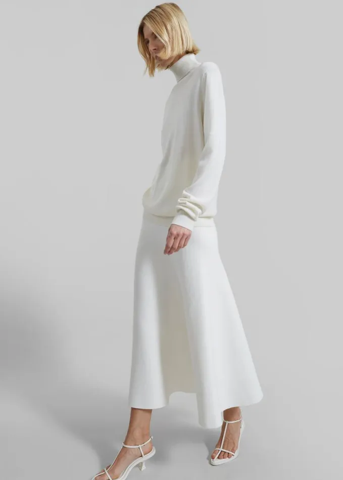 Clothing Women The Frankie Shop Eve Thin Turtleneck Sweater 8211 Ivory