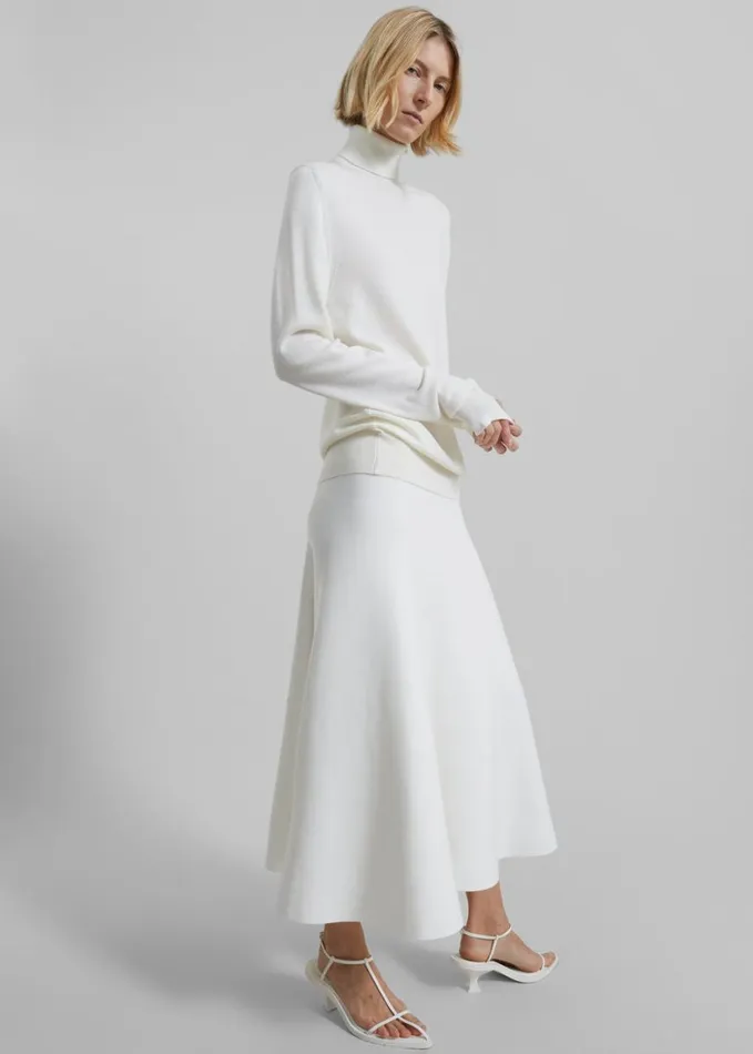Clothing Women The Frankie Shop Eve Thin Turtleneck Sweater 8211 Ivory