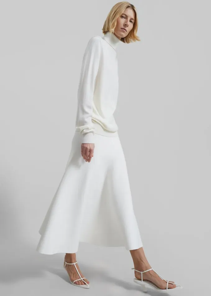 Clothing Women The Frankie Shop Eve Thin Turtleneck Sweater 8211 Ivory
