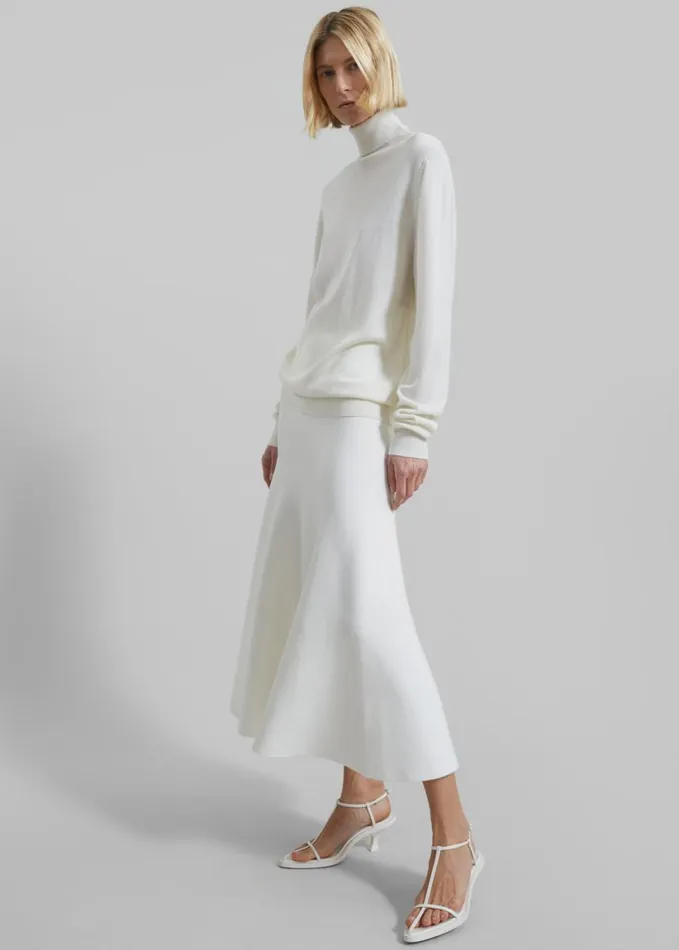 Clothing Women The Frankie Shop Eve Thin Turtleneck Sweater 8211 Ivory