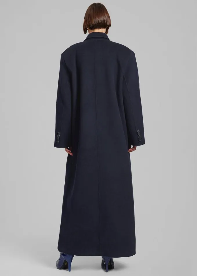Clothing Women The Frankie Shop Gaia Double Breasted Coat 8211 Navy