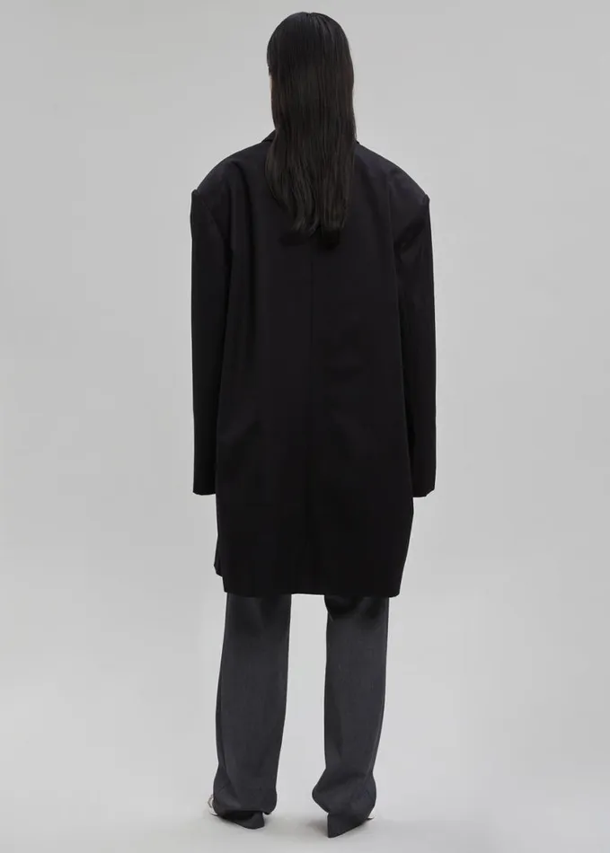 Clothing Women The Frankie Shop Ghent Padded Shoulder Trench 8211 Black