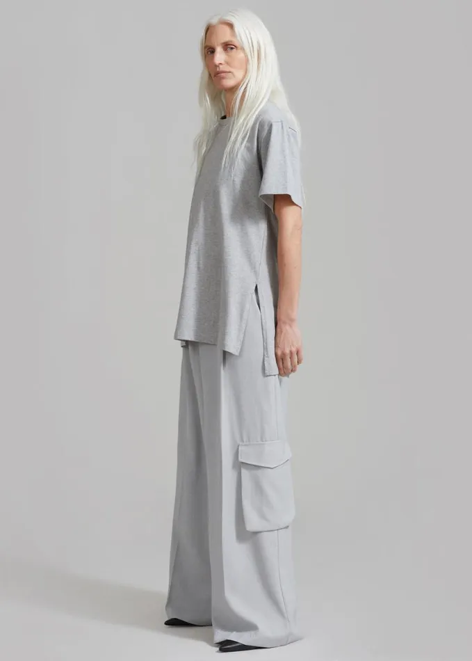 Clothing Women The Frankie Shop Gladys Cargo Pants 8211 Grey
