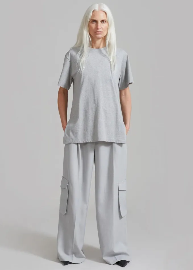 Clothing Women The Frankie Shop Gladys Cargo Pants 8211 Grey