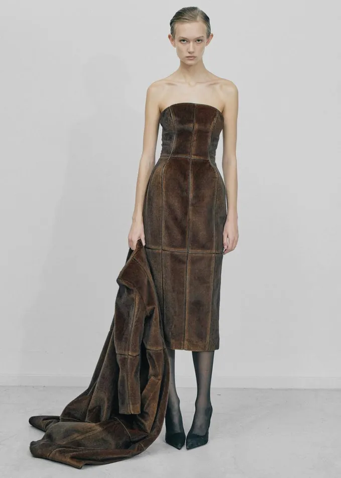 Clothing Women The Frankie Shop Gudu Dress 09 8211 Brown