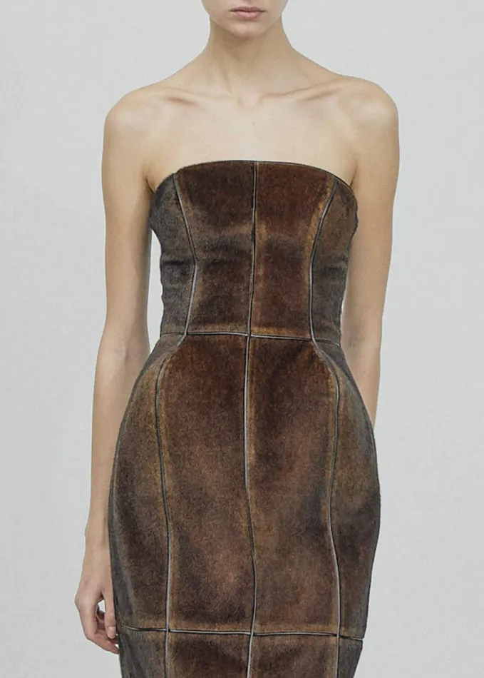 Clothing Women The Frankie Shop Gudu Dress 09 8211 Brown