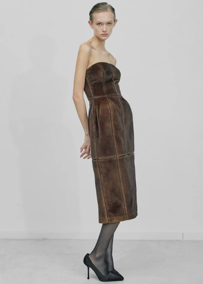 Clothing Women The Frankie Shop Gudu Dress 09 8211 Brown