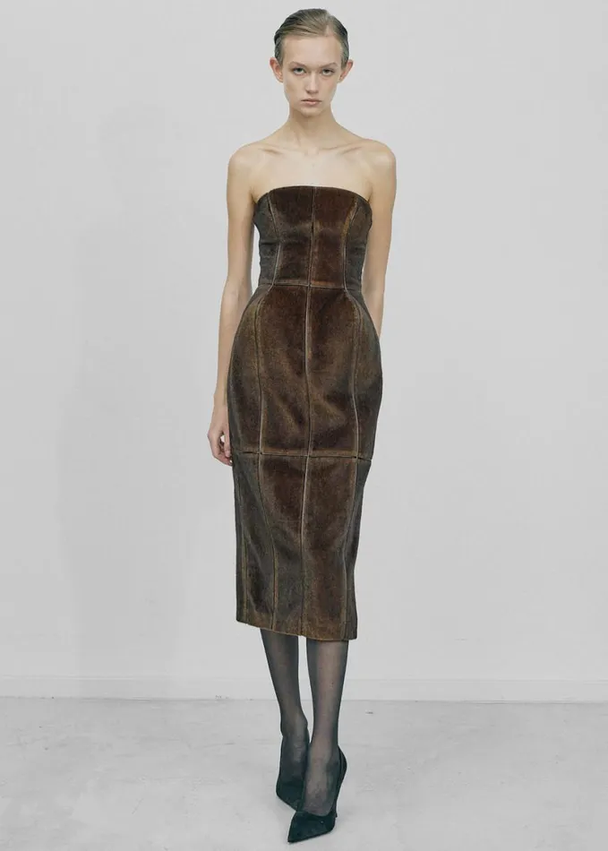 Clothing Women The Frankie Shop Gudu Dress 09 8211 Brown