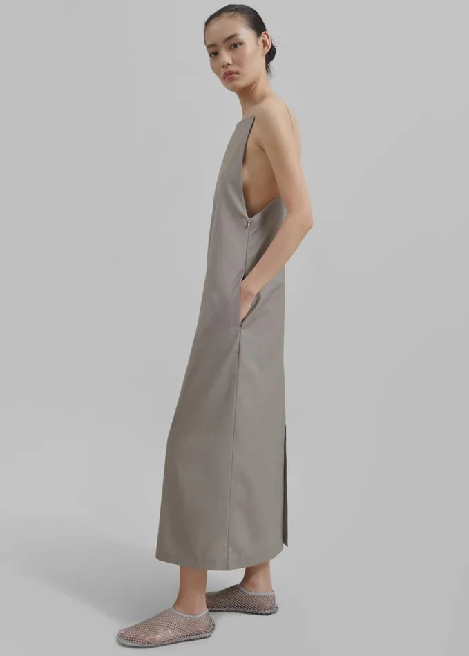 Clothing Women The Frankie Shop Hackney Dress 8211 Grey