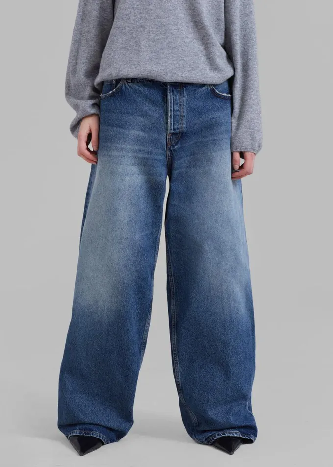 Clothing Women The Frankie Shop Haikure Bethany Pants 8211 Mid Blue