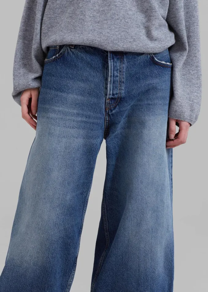 Clothing Women The Frankie Shop Haikure Bethany Pants 8211 Mid Blue