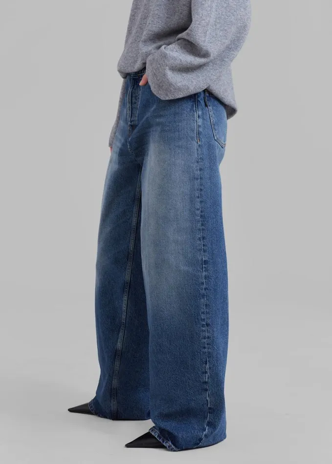 Clothing Women The Frankie Shop Haikure Bethany Pants 8211 Mid Blue