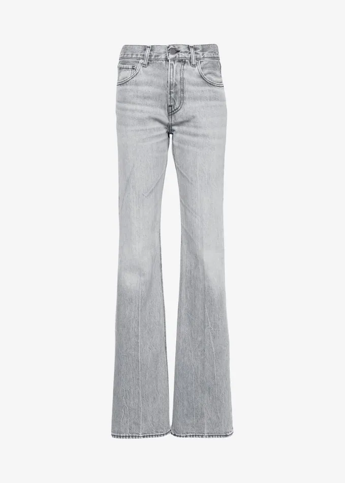 Clothing Women The Frankie Shop Haikure Flora Flared Jeans 8211 Fog Grey