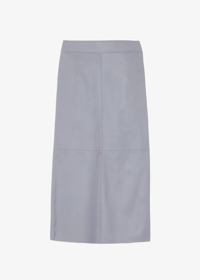 Clothing Women The Frankie Shop Heather Leather Pencil Skirt 8211 Grey