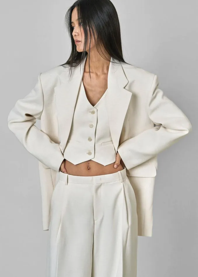 Clothing Women The Frankie Shop Indio Blazer 8211 Off White