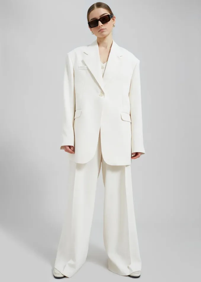 Clothing Women The Frankie Shop Indio Blazer 8211 Off White