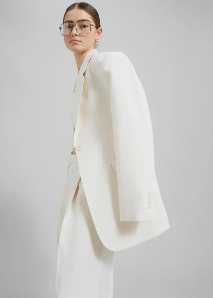 Clothing Women The Frankie Shop Indio Blazer 8211 Off White