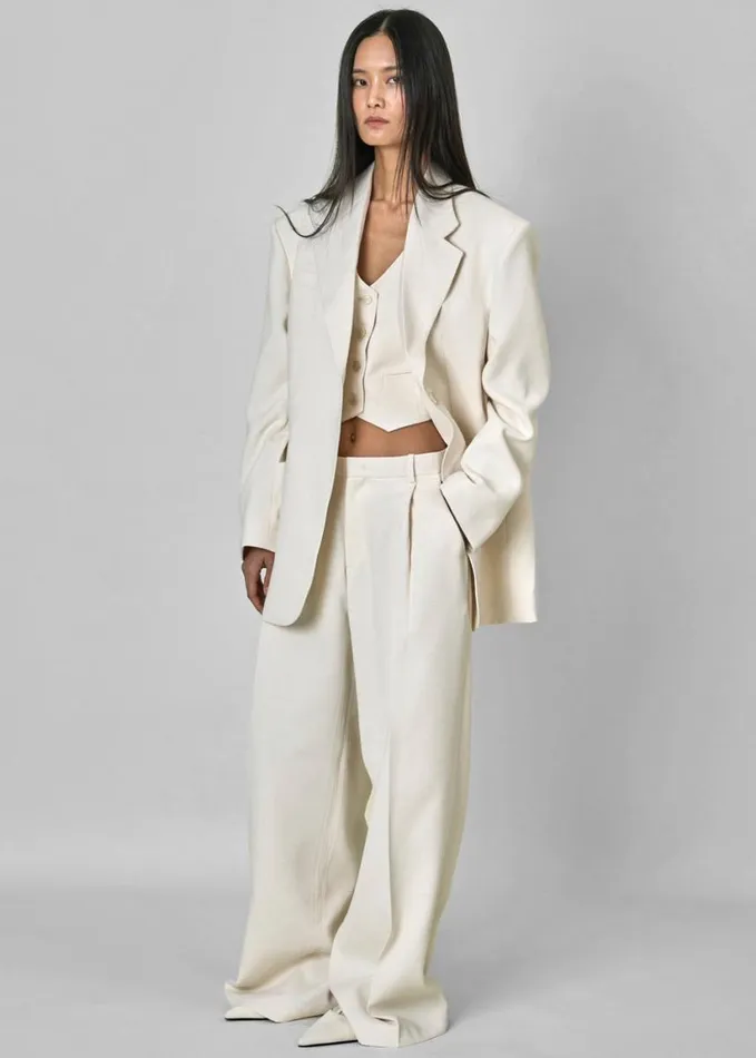 Clothing Women The Frankie Shop Indio Blazer 8211 Off White