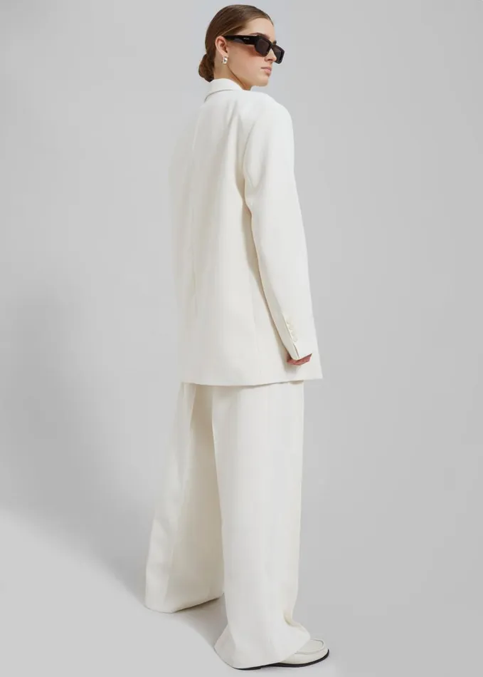 Clothing Women The Frankie Shop Indio Blazer 8211 Off White