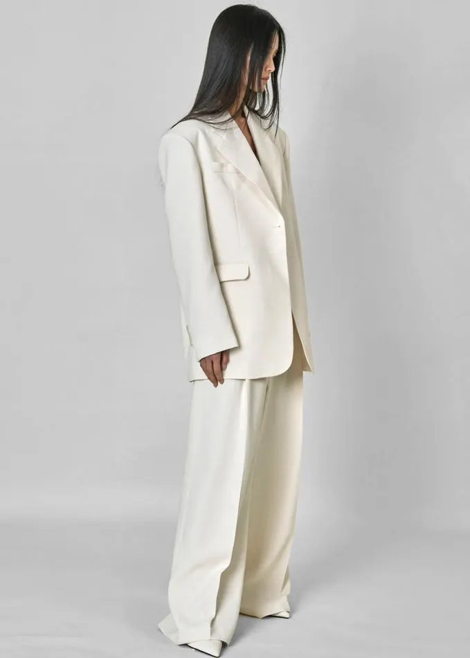 Clothing Women The Frankie Shop Indio Blazer 8211 Off White