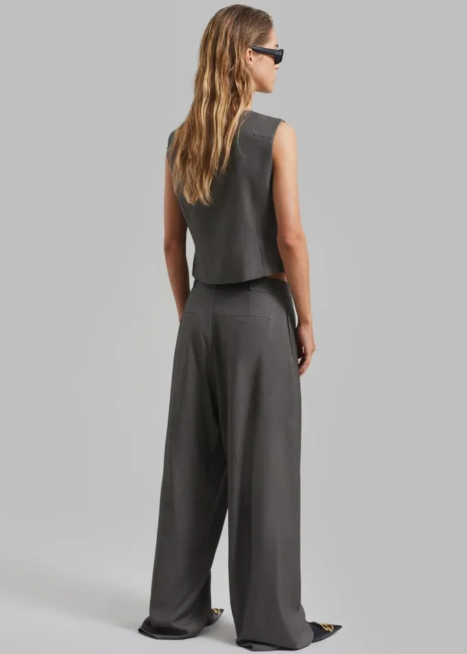 Clothing Women The Frankie Shop Ivey Vest 8211 Grey Melange
