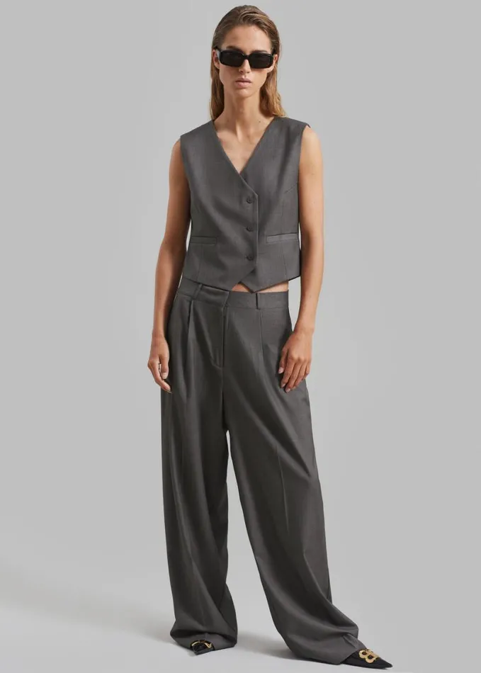 Clothing Women The Frankie Shop Ivey Vest 8211 Grey Melange