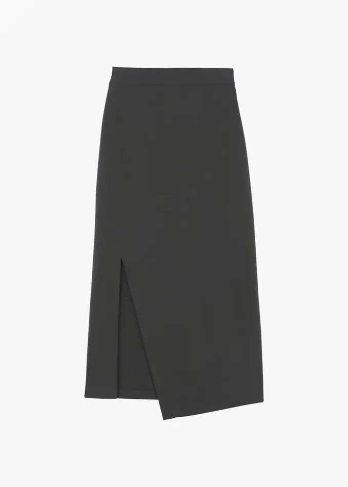 Clothing Women The Frankie Shop Joy Side Slit Midi Skirt 8211 Charcoal