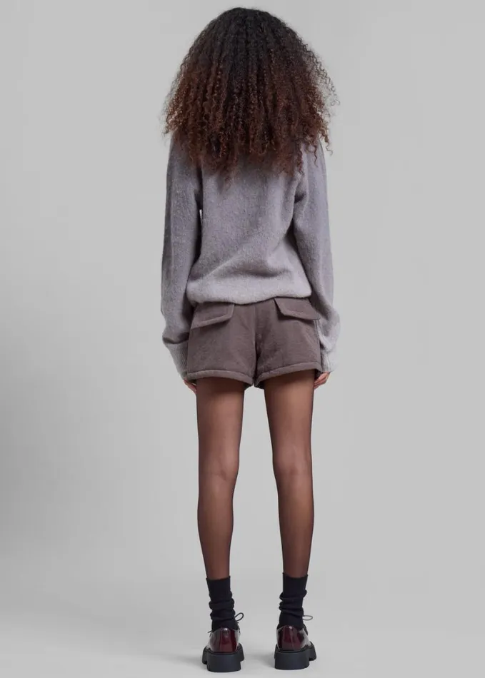 Clothing Women The Frankie Shop JW Anderson VNeck Gradient Jumper 8211 Dark Grey