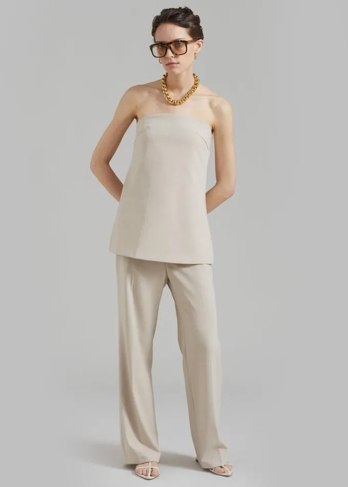 Clothing Women The Frankie Shop Kit Trousers 8211 Beige
