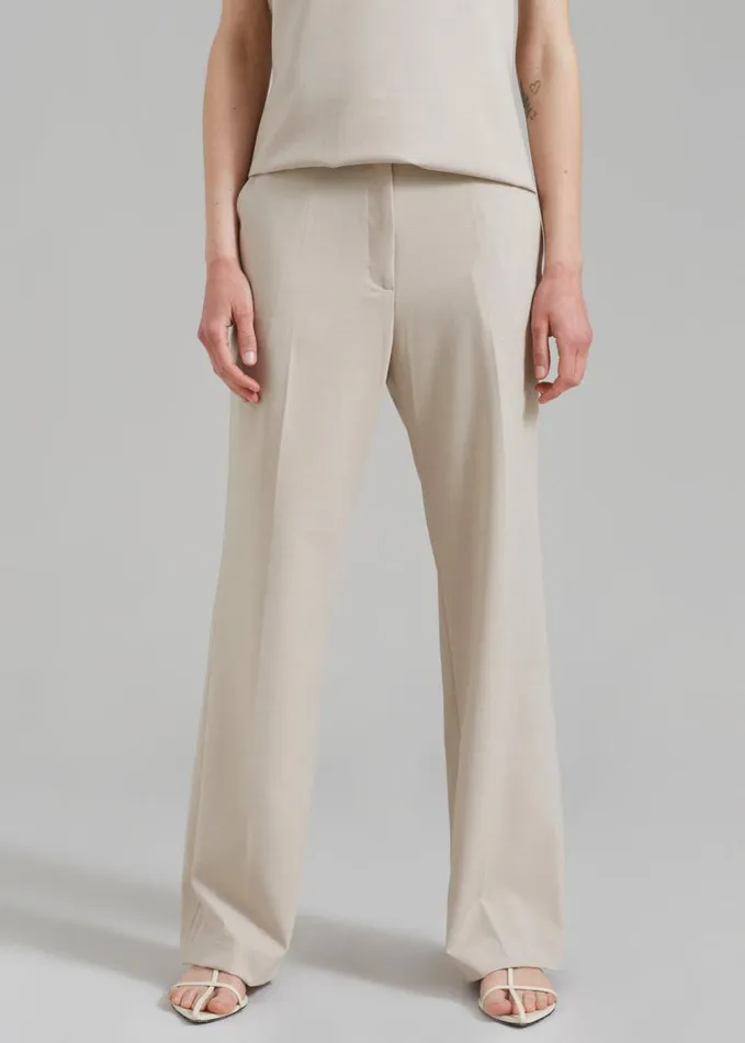Clothing Women The Frankie Shop Kit Trousers 8211 Beige