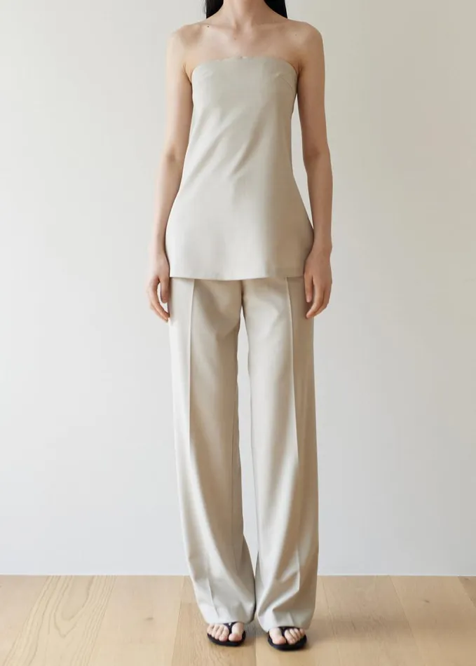 Clothing Women The Frankie Shop Kit Trousers 8211 Beige