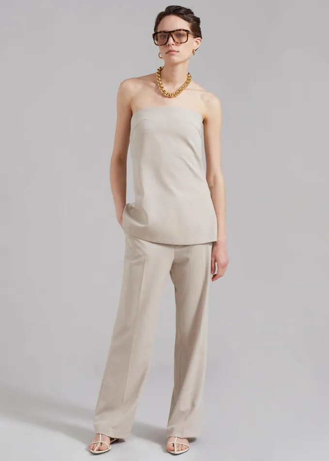 Clothing Women The Frankie Shop Kit Trousers 8211 Beige
