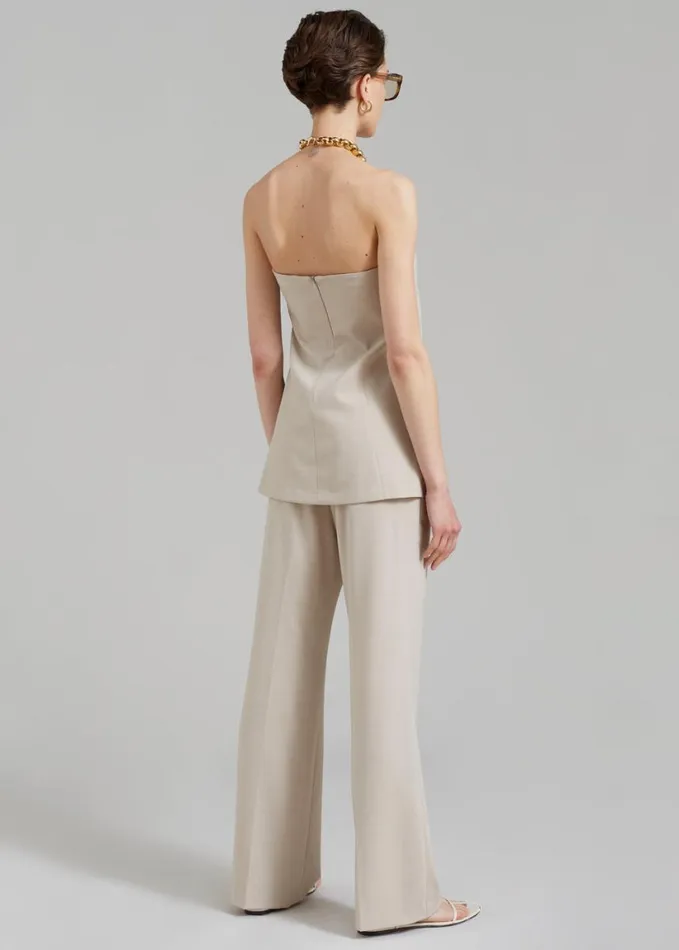 Clothing Women The Frankie Shop Kit Trousers 8211 Beige