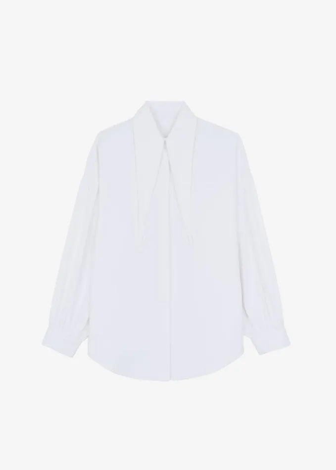 Clothing Women The Frankie Shop Klara Long Collar Shirt 8211 White