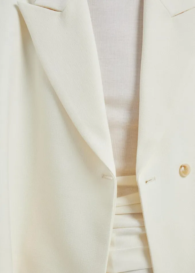 Clothing Women The Frankie Shop Layne Cropped Blazer 8211 Off White