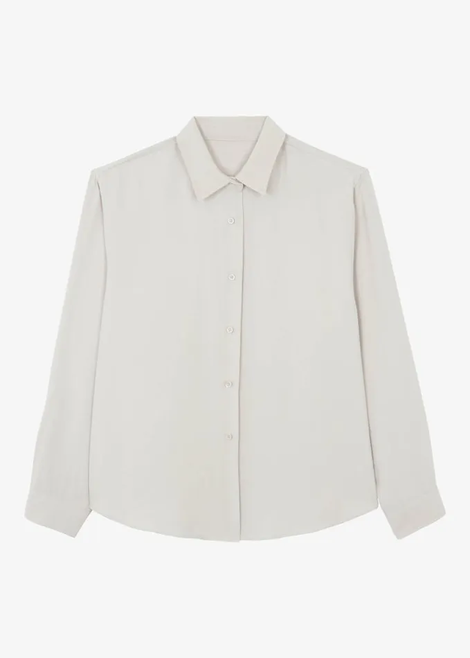 Clothing Women The Frankie Shop Lotta Fluid Shirt 8211 Beige
