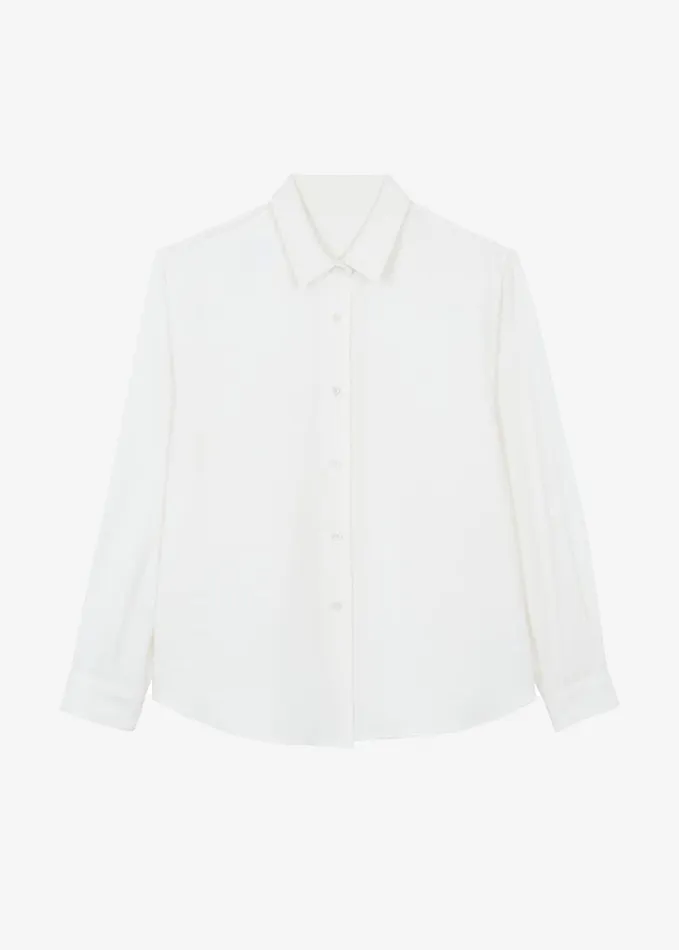 Clothing Women The Frankie Shop Lotta Fluid Shirt 8211 Off White