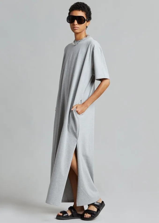 Clothing Women The Frankie Shop Lou Oversized Tee Dress 8211 Heather Grey
