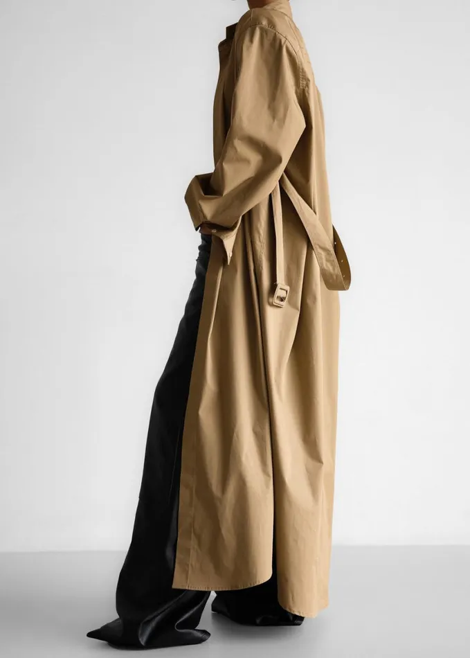 Clothing Women The Frankie Shop Louisa Trench Dress 8211 Camel