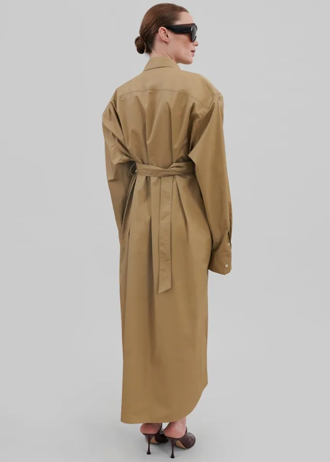 Clothing Women The Frankie Shop Louisa Trench Dress 8211 Camel
