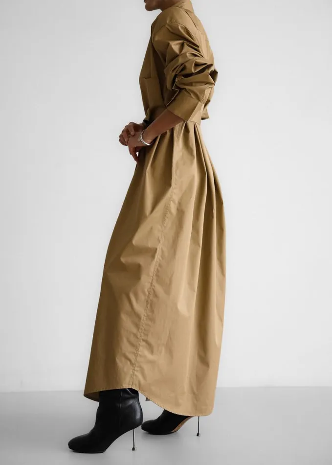 Clothing Women The Frankie Shop Louisa Trench Dress 8211 Camel