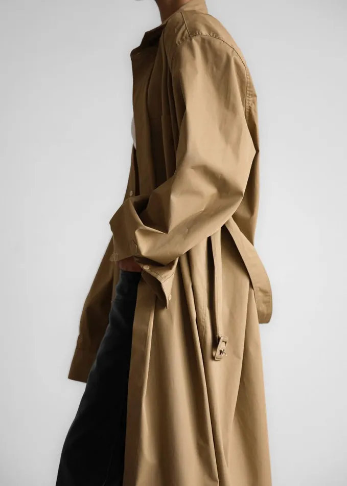 Clothing Women The Frankie Shop Louisa Trench Dress 8211 Camel