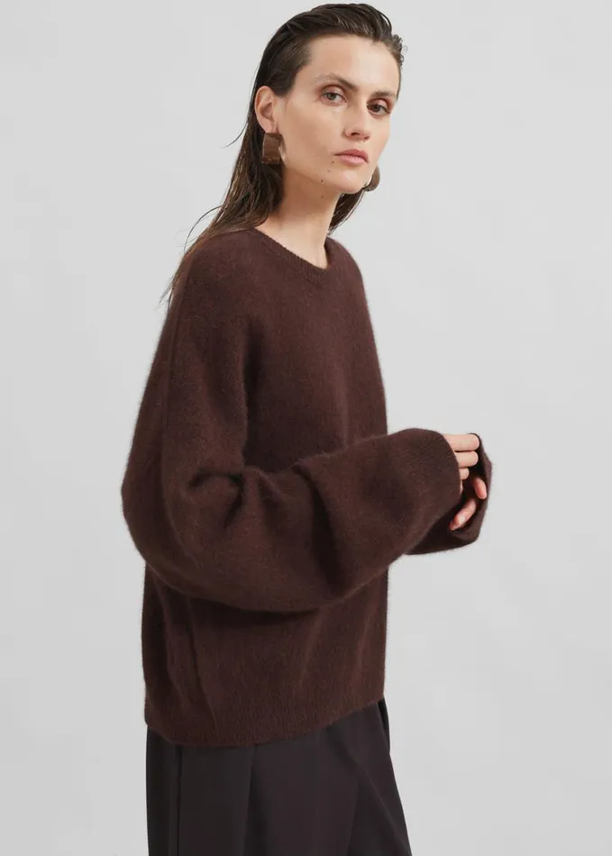 Clothing Women The Frankie Shop Loulou Studio Ropo Sweater 8211 Choco