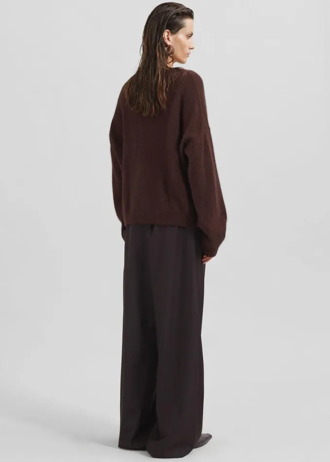 Clothing Women The Frankie Shop Loulou Studio Ropo Sweater 8211 Choco