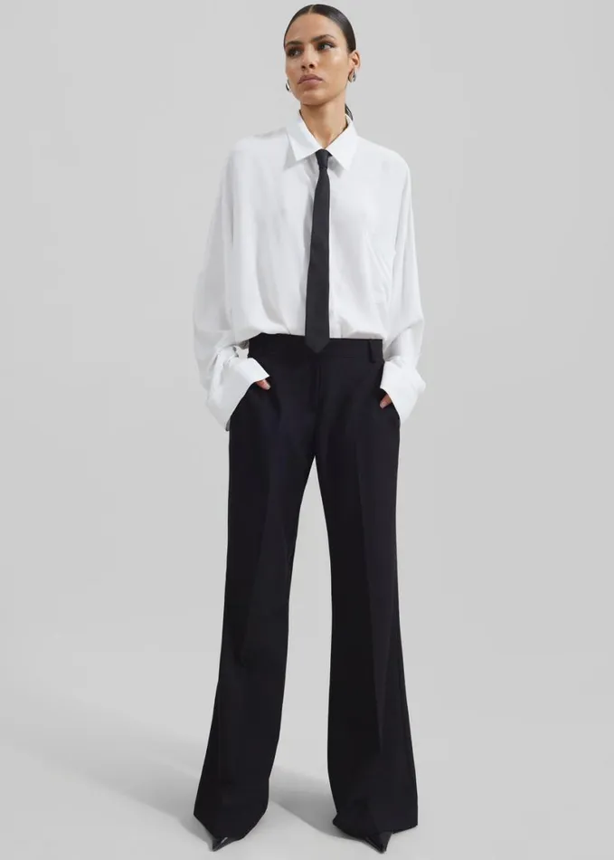 Clothing Women The Frankie Shop Maisie Bootcut Pants 8211 Black
