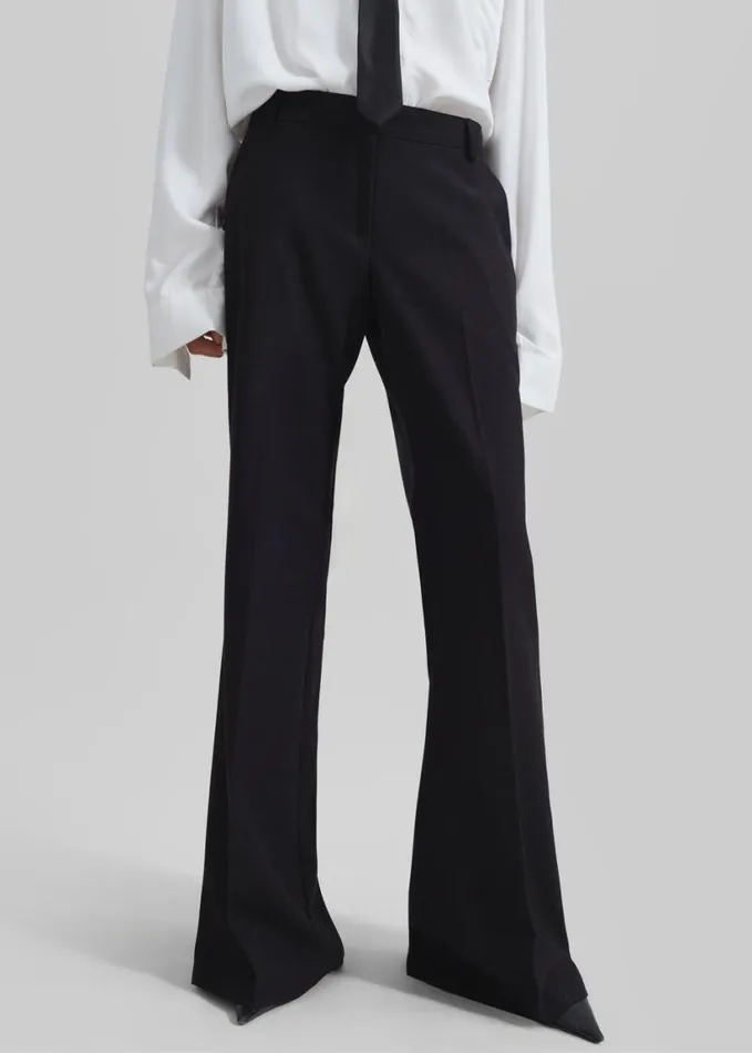 Clothing Women The Frankie Shop Maisie Bootcut Pants 8211 Black
