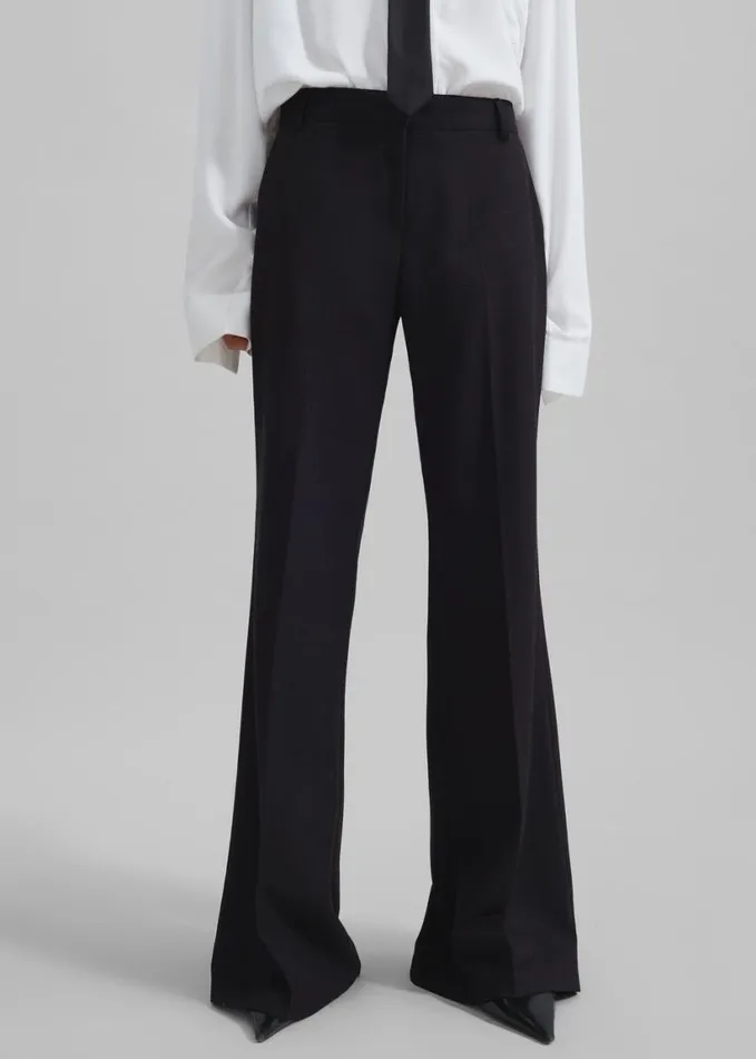 Clothing Women The Frankie Shop Maisie Bootcut Pants 8211 Black