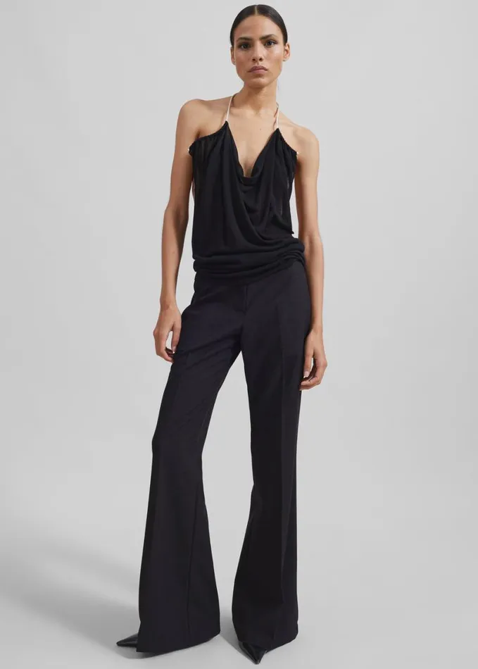 Clothing Women The Frankie Shop Maisie Bootcut Pants 8211 Black